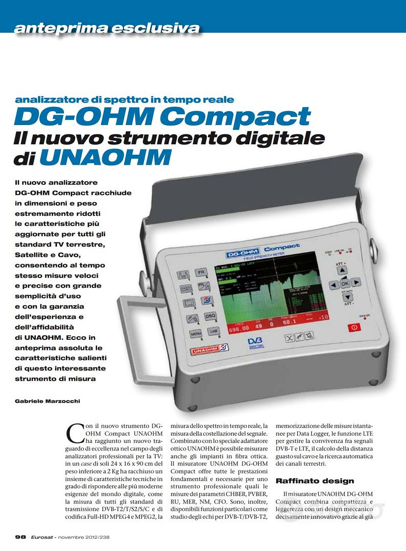 UNAOHM DG-OHM 2.0 - FULL HD - - Audio/Video In vendita a Brescia