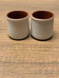 Set 2 Vasetto / Ciotoline / tazzine in Terracotta