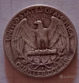 moneta 25 cent. Usa 1954 in argento 