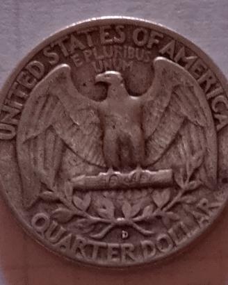 moneta 25 cent. Usa 1954 in argento 