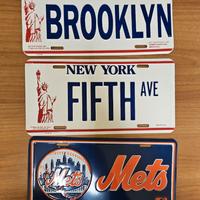 3 targhe metalliche americane brooklin fift ave me