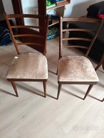 sedie in legno massello anni 50 