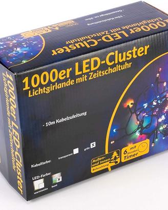 Stringa luminosa 30 m 1000 luci led Natale esterno