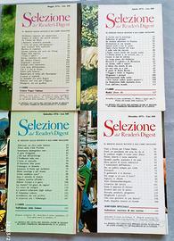 4 RIVISTE 1974 SELEZIONE READERS DIGEST