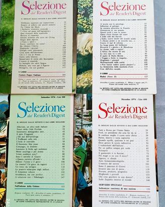 4 RIVISTE 1974 SELEZIONE READERS DIGEST