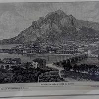 stampa antica di Lecco originale 1880