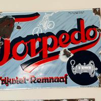 Rarissima Targa Smaltata Bombata "Torpedo" 1927