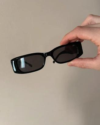 Occhiali da sole neri rettangolari unisex