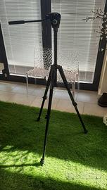 Treppiede Manfrotto 055XB con testa professionale