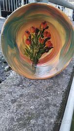 Benito Merli (bunni) piatto con fiori