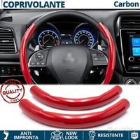 COPRIVOLANTE per MITSUBISHI FIBRA CARBONIO Rosso