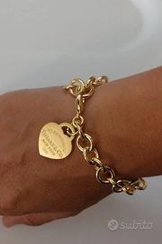 Bracciale Tiffany cuore color Oro 