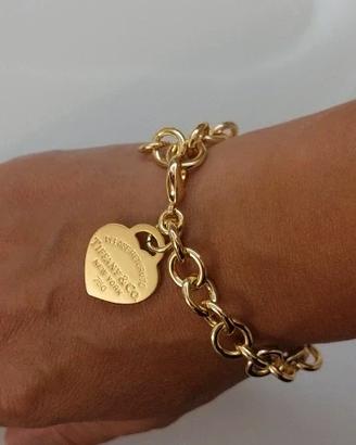 Bracciale Tiffany cuore color Oro 