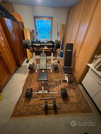 Panca Multifunzione + Panca Regolabile per Pesi