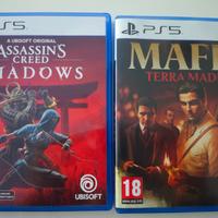 assassin's Creed shadows e Mafia Terra Madre PS5