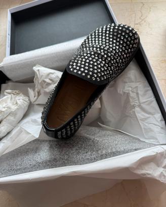 mocassini JW Anderson nero con brillantini. Nuovo!