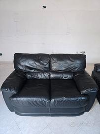 Divano 2 posti in vera pelle 