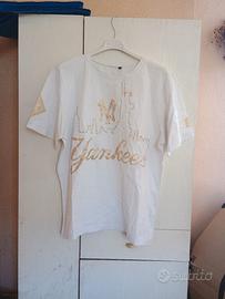 T-Shirt New York Yankees MLB White Large Casual 