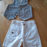 Gilet bimbo "Bikkembergs"+bermuda bianco D.A