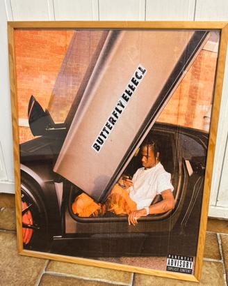 Quadro Travis Scott "Butterfly Effect" con Cornice