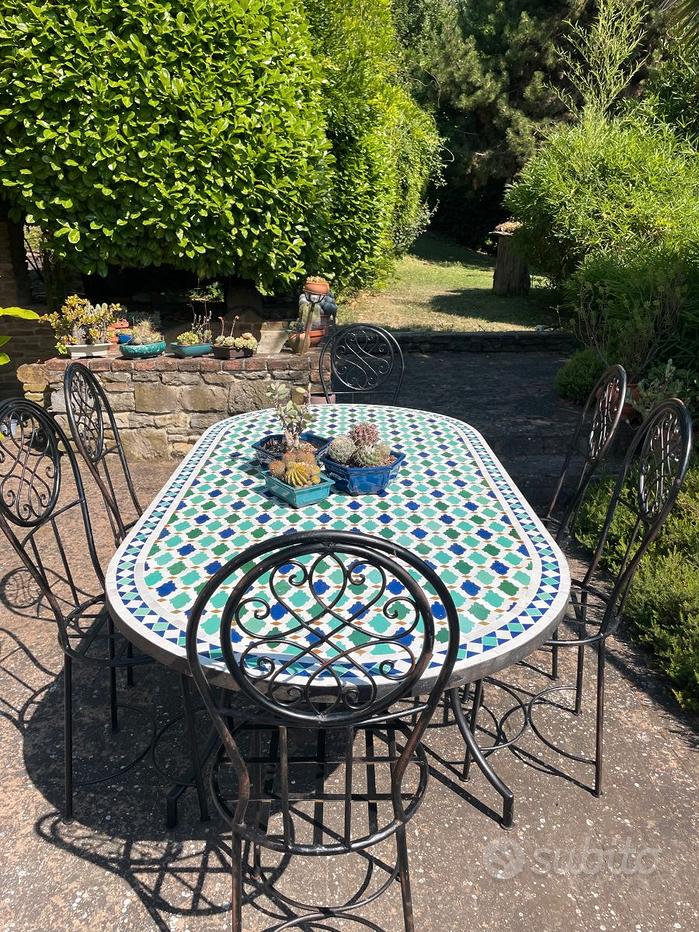 Massa Tavoli Da Giardino In Ferro E Pietra Set Tavolo Rio 210/280