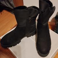 Stivaletti invernali Tamaris neri nuovi 