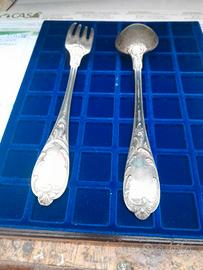 2 posate argento 800 con punzone argento originale
