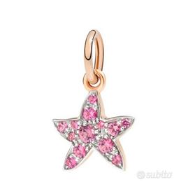 Charm DoDo stella marina oro rosa 9 k pietre rosa