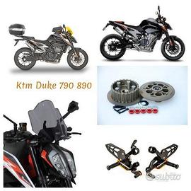 Ktm Duke 790 890 scarico centralina pedane plexi
