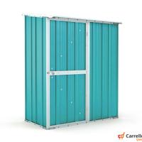 Casetta box giardino in Acciaio 155x100cm azzurro