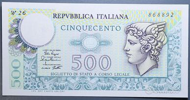 banconota da 500 lire di carta