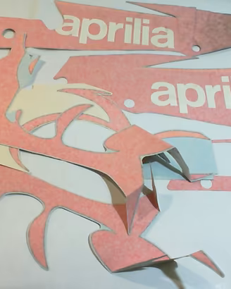 DECALCO SERIE CARENA FLUO RED 2005 RS 125 APRILIA 