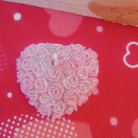 candela in cera di soia cuore di rose