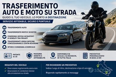 Trasferimento Auto e Moto su Strada