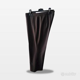 Pantaloni donna marrone dritti misto lana tg 48