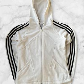 Felpa Zip Adidas Bianca