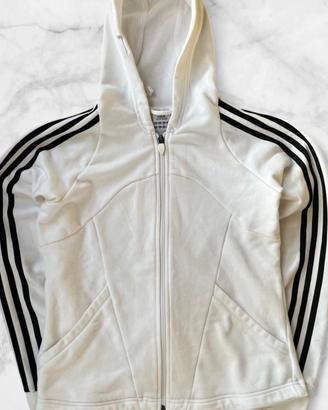 Felpa Zip Adidas Bianca