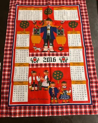 Set 6 asciugapiatti  calendario 70 x 50
