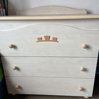 Comò Pali color rovere sbiancato