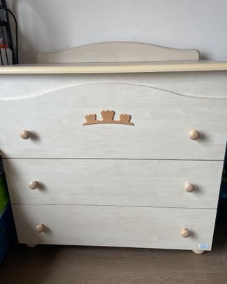 Comò Pali color rovere sbiancato