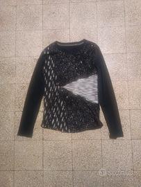 Maglione Nero con cerniera davanti Taglia S