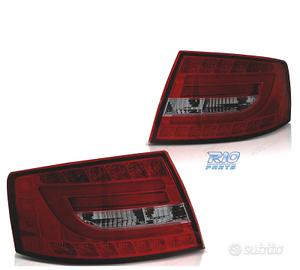 FANALI PER AUDI A6 C6 04-08 SEDAN LED ROSSO AFFUMI