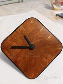 orologio gadget Fina e BMW in legno vintage