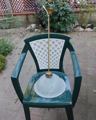 Lampadario a campana in vetro