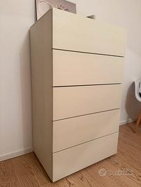 Cassettiera/settimanale beige laminato