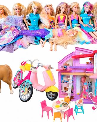 BARBIE, CASA DI MALIBU, VESPA, BICICLETTA