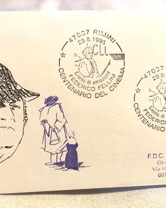 Centenario  Cinema Fellini - FDC Numerata 1995