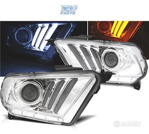 FARI FORD MUSTANG 10-14 A LED DINAMICI CROMATI