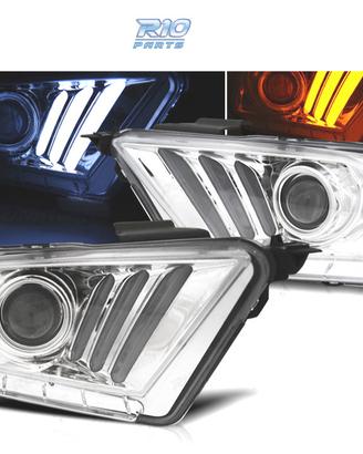 FARI FORD MUSTANG 10-14 A LED DINAMICI CROMATI