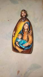 sacra Famiglia cm 10,5× 5 miniatura